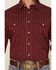Image #3 - Panhandle Slim Men's Geo Print Long Sleeve Snap Stretch Western Shirt, Red, hi-res