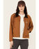 Image #1 - Carhartt Women's Rugged Flex® Loose Fit Canvas Detroit Jacket, Tan, hi-res