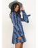 Image #3 - Rock & Roll Denim Women's Bandana Print Mini Dress, Navy, hi-res