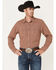 Image #1 - Blue Ranchwear Men's Gingham Print Long Sleeve Snap Western Shirt, Red, hi-res