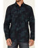 Moonshine Spirit Men's Prism Paisley Print Long Sleeve Snap Western Shirt , Navy, hi-res