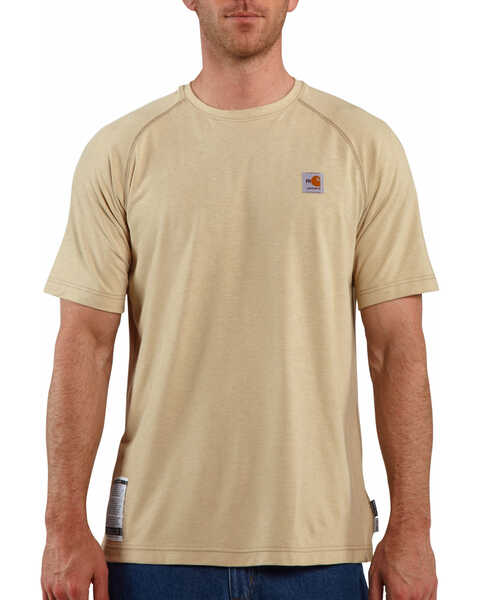 Carhartt Force Men's FR Short Sleeve T-Shirt, Beige/khaki, hi-res