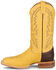 Image #3 - Justin Men's Deerskin Tall Western Boots - Square Toe, Yellow, hi-res