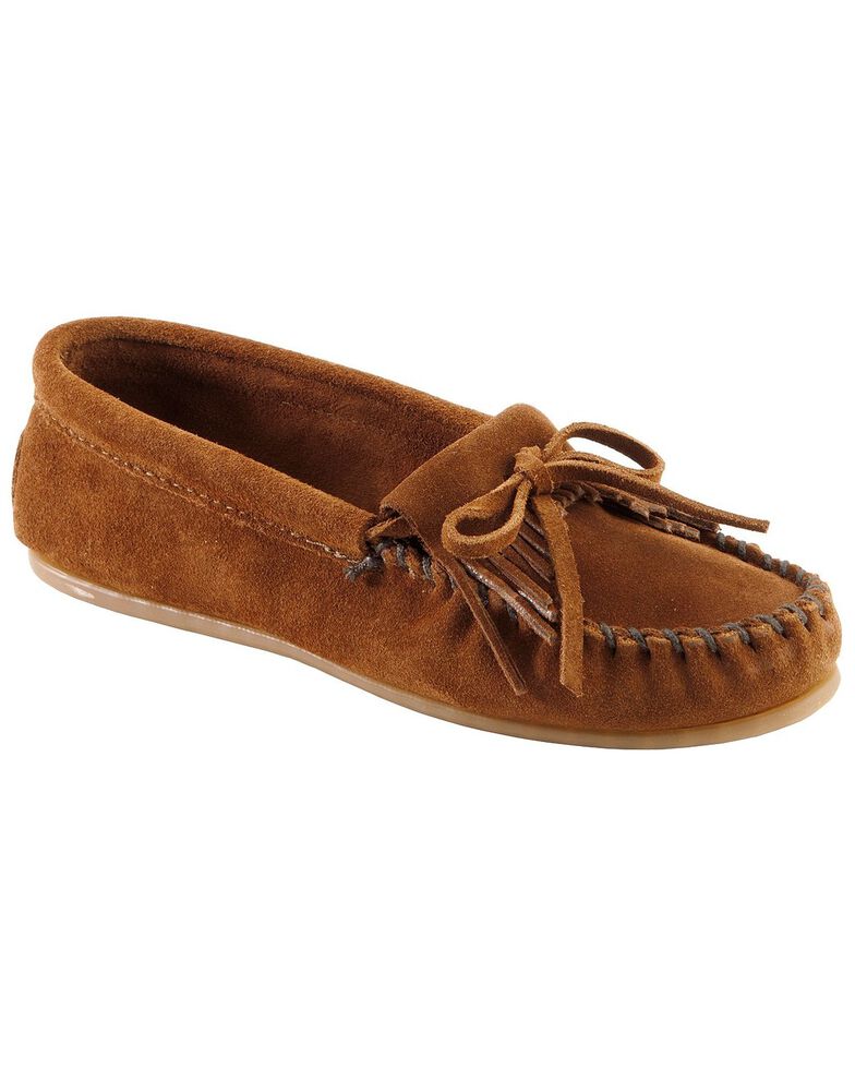 Women's Kilty Suede Moccasins Wide Sheplers