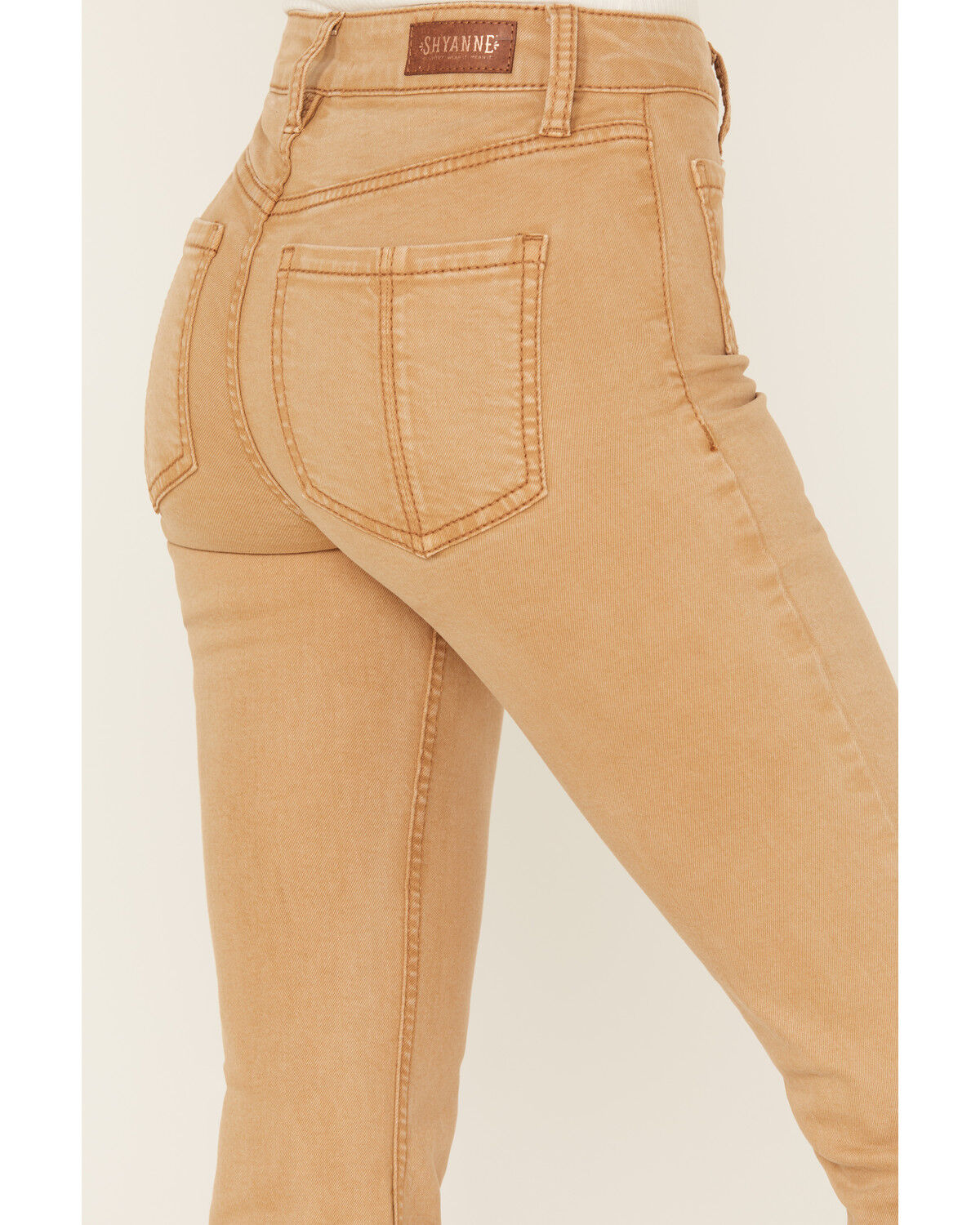Image #4 - Shyanne Women's Iced Coffee High Rise Stretch Super Flare Jeans, Coffee, hi-res