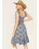 Image #4 - Rock & Roll Denim Women's Sleeveless Floral Print Mini Dress, Blue, hi-res