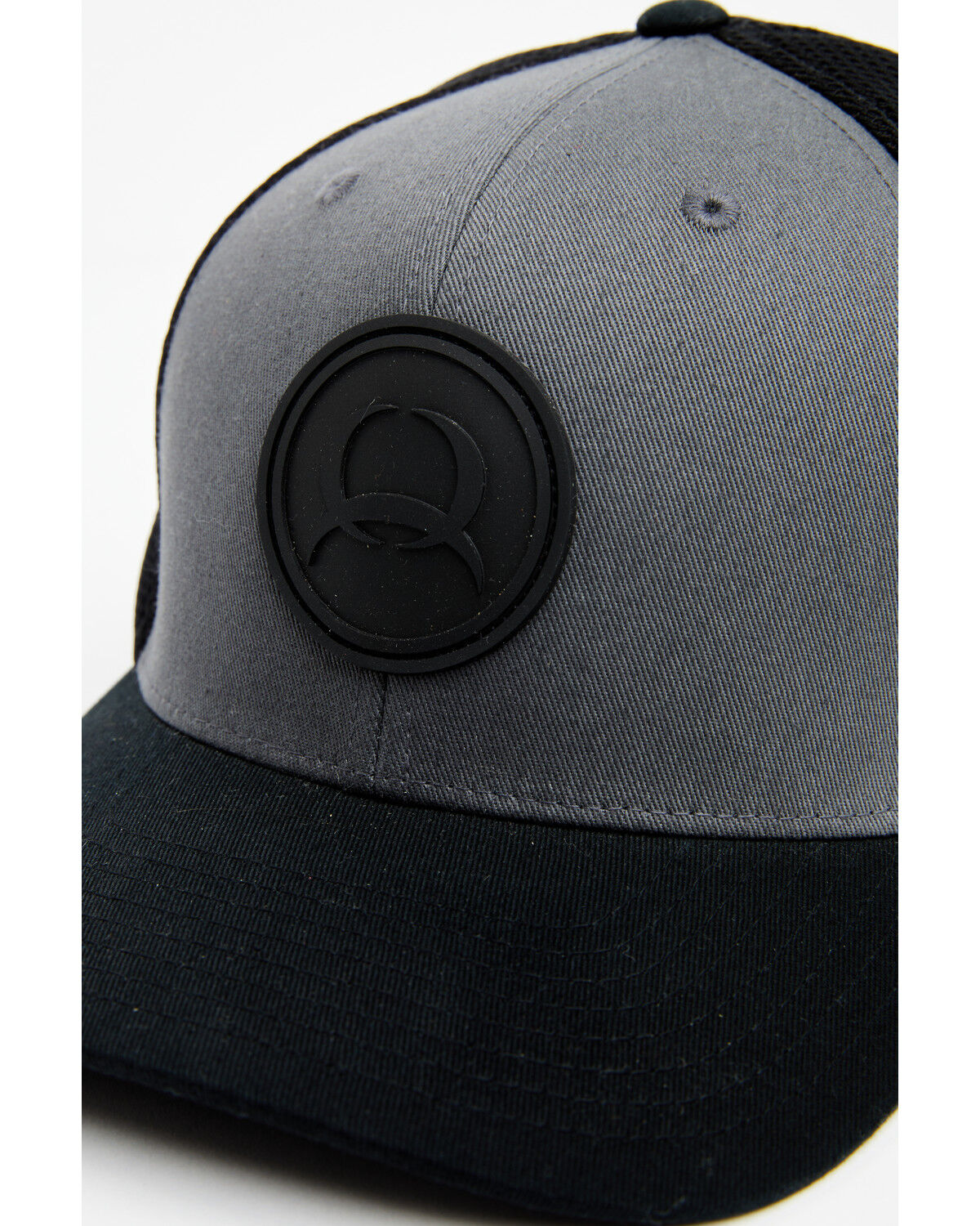 Image #2 - Cinch Men's Rubber Logo Patch Ball Cap, Charcoal, hi-res