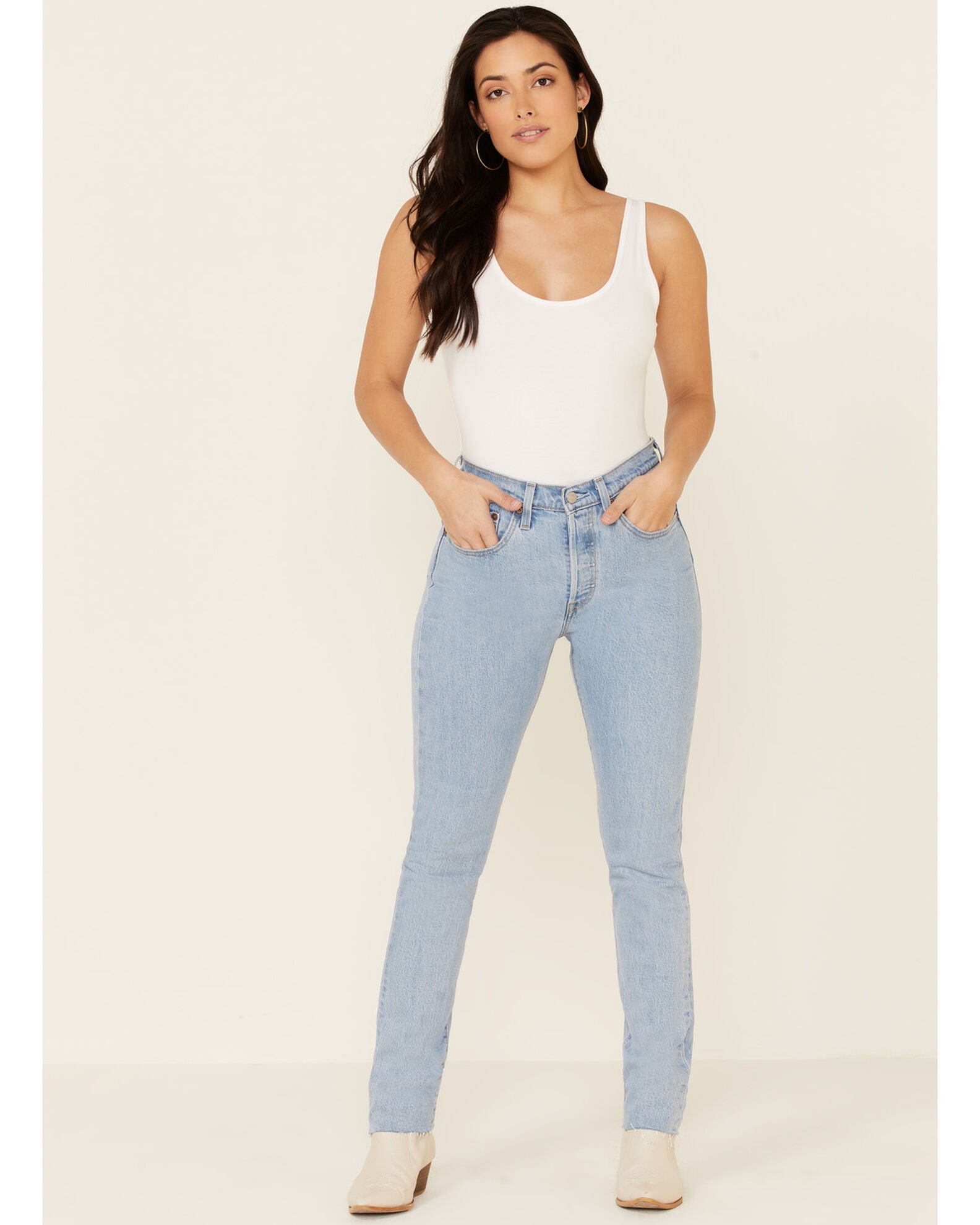 Product Name Levi's Women's 501 Fray Hem Skinny Jeans