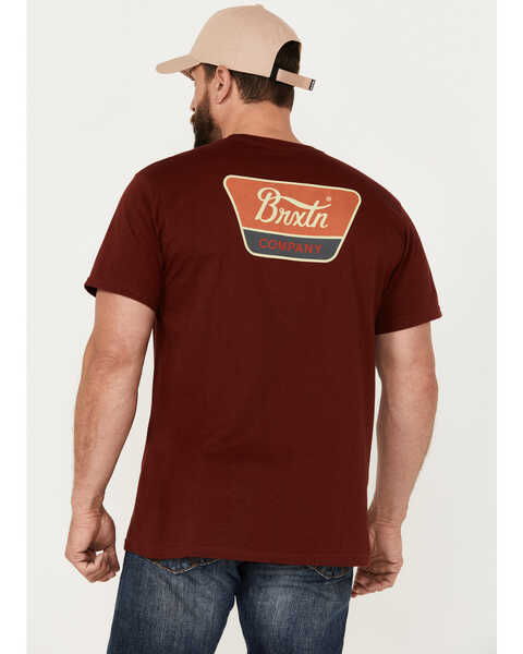Image #4 - Brixton Men's Linwood Short Sleeve Standard Graphic T-Shirt, Rust Copper, hi-res