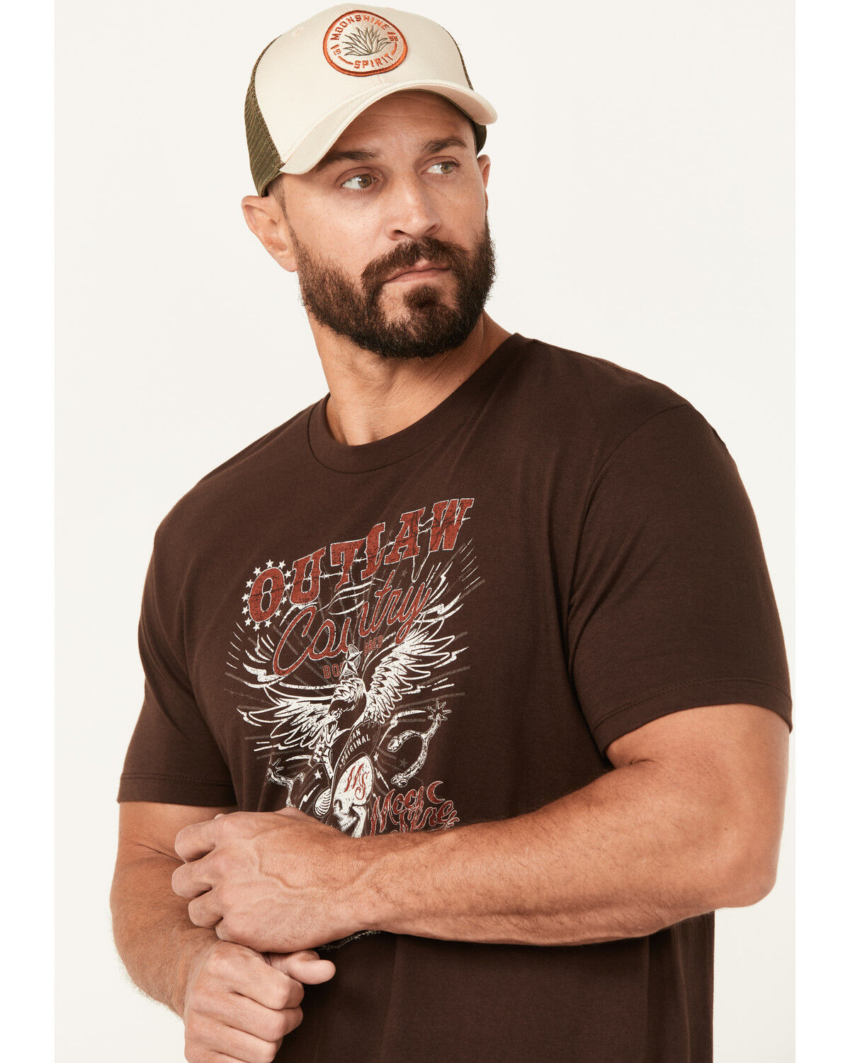 Image #2 - Moonshine Spirit Men's Outlaw Racing Short Sleeve Graphic T-Shirt, Brown, hi-res