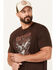 Image #2 - Moonshine Spirit Men's Outlaw Racing Short Sleeve Graphic T-Shirt, Brown, hi-res