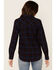 Image #3 - United By Blue Women's Plaid Print Responsible Button Down Western Flannel Shirt, Navy, hi-res