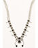 Image #1 - Shyanne Women's Silver Beaded Squash Blossom Onyx Stone Necklace, Silver, hi-res