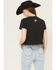 Image #5 - Idyllwind Women's Chase Tequila Ball Chain Fringe Short Sleeve Cropped Graphic Tee, Black, hi-res