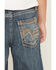 Image #4 - Cody James Little Boys' Texas Dark Wash Relaxed Bootcut Stretch Denim Jeans, Dark Wash, hi-res