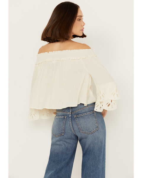 Image #4 - Shyanne Women's Embroidered Cut Out Off The Shoulder Top, Cream, hi-res