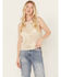 By Together Women's Floral Crochet Sleeveless Top, Natural, hi-res