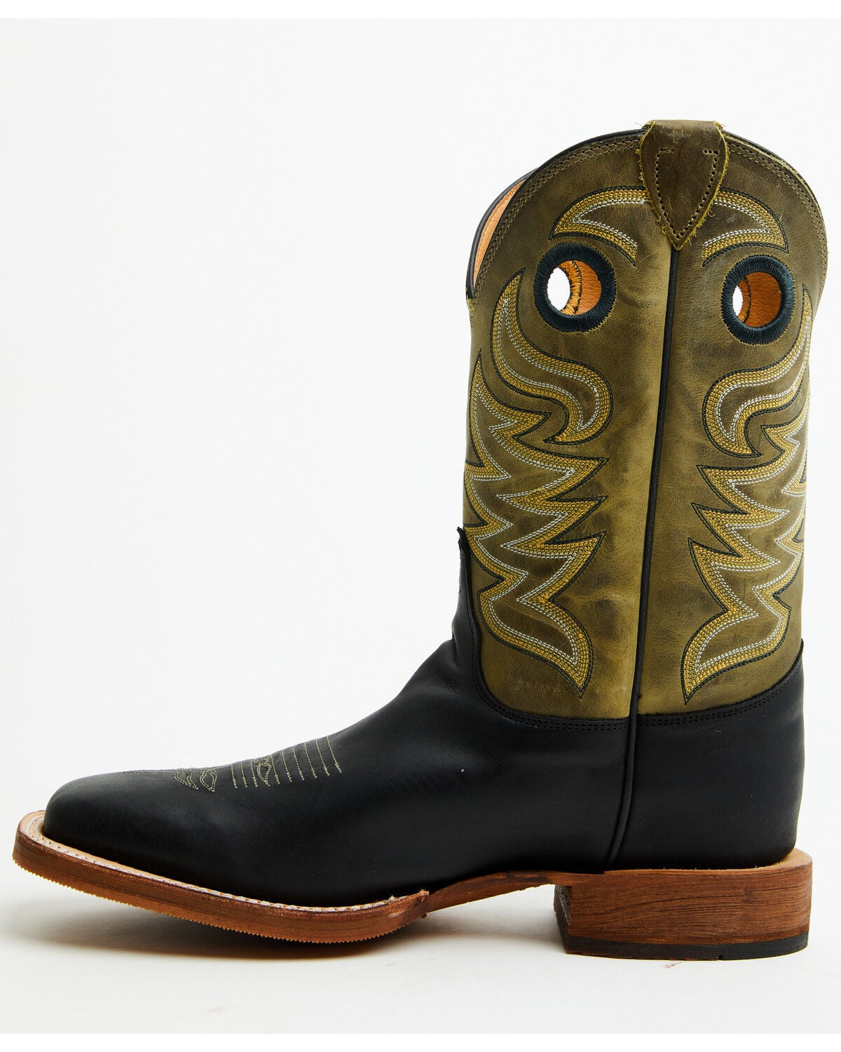 Image #3 - Justin Men's Bent Rail Walsh Performance Western Boots - Broad Square Toe, Green, hi-res