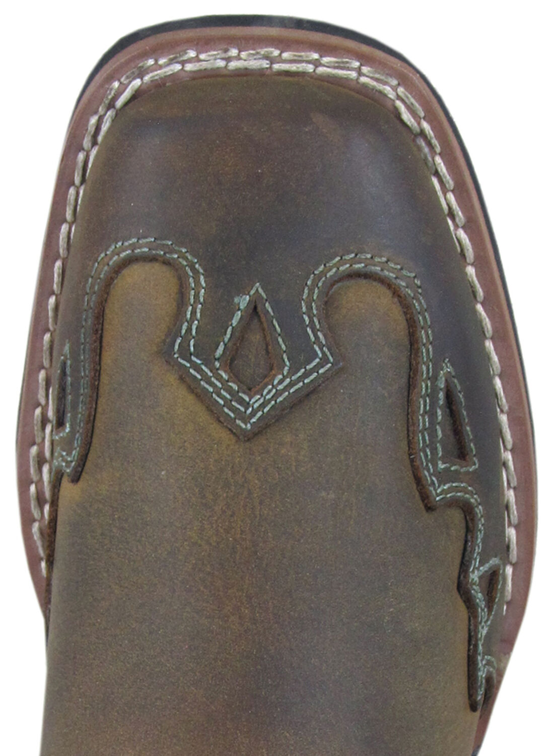 Image #2 - Smoky Mountain Girls' Eldorado Western Boots - Square Toe, Brown, hi-res