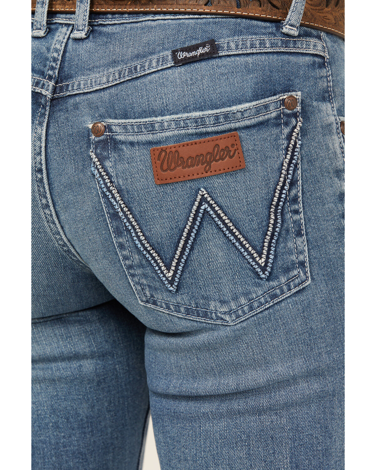 Image #4 - Wrangler Retro Women's Sadie Medium Wash Low Rise Stretch Trouser Jeans, Medium Wash, hi-res
