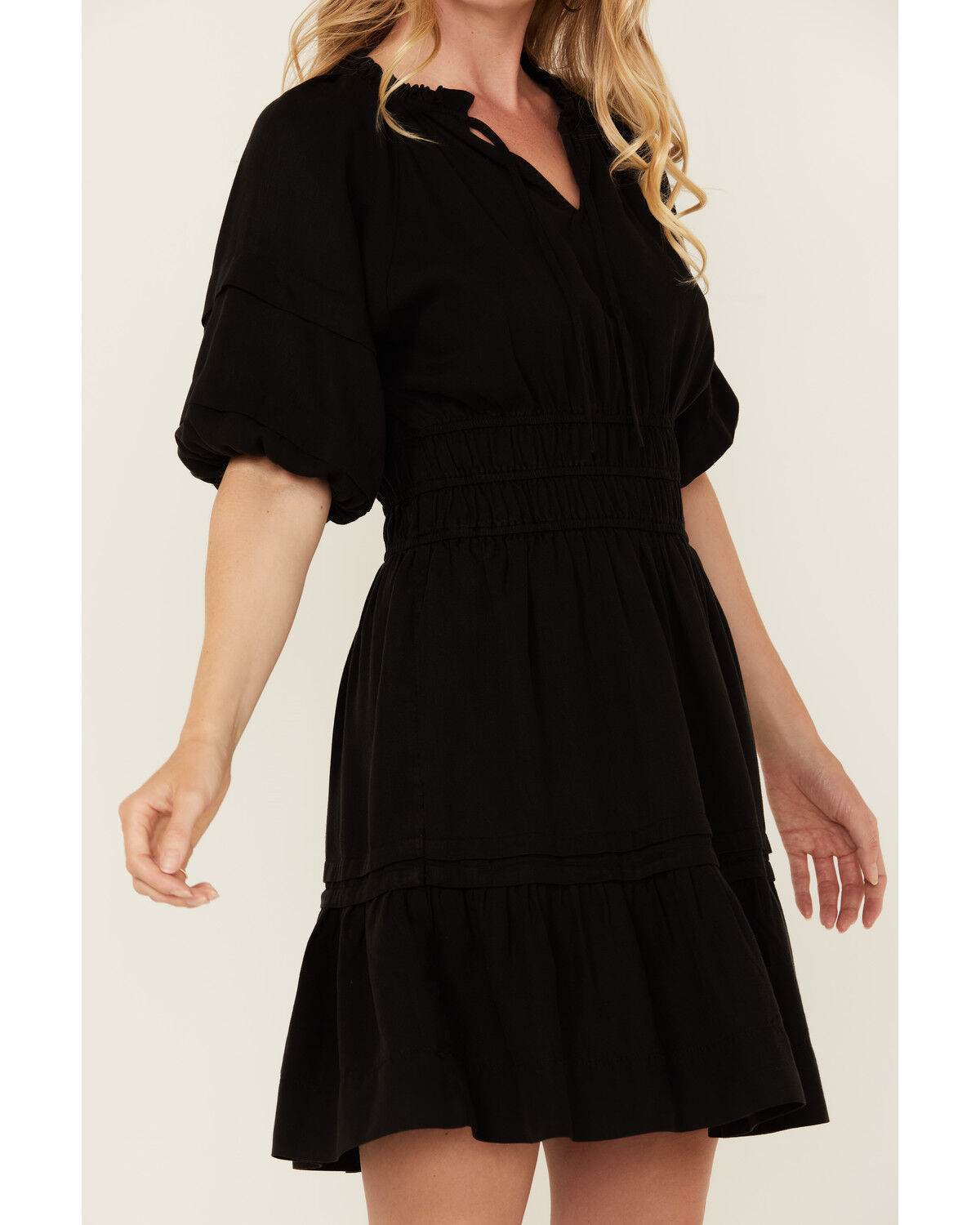 Image #3 - Velvet Heart Women's Tencel Short Sleeve Mini Dress, Black, hi-res