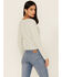 Image #3 - Wild Moss Women's Long Sleeve Super Soft Button Cinch Front Knit Top, Grey, hi-res