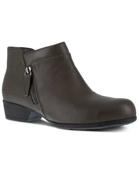 Rockport Women's Carly Work Booties - Alloy Toe, Charcoal, hi-res