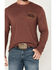 Image #3 - Wrangler Men's Landscape Logo Long Sleeve T-Shirt, Burgundy, hi-res