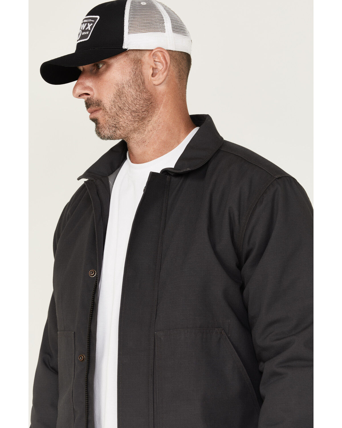 Image #2 - Cody James Men's FR Ripstop Utility Bomber Work Jacket, Charcoal, hi-res