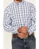 Image #3 - Ariat Men's Pro Series River Plaid Print Long Sleeve Button-Down Stretch Western Shirt, Light Blue, hi-res