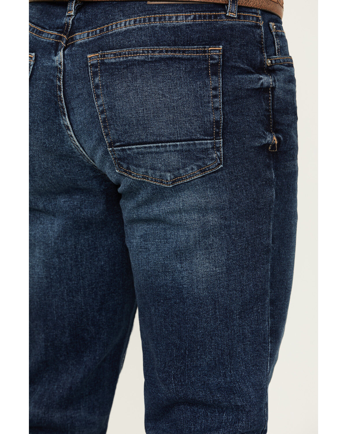 Image #4 - DEVIL-DOG Dungarees Men's Clayton Dark Wash Bootcut Performance Stretch Denim Jeans, Dark Wash, hi-res