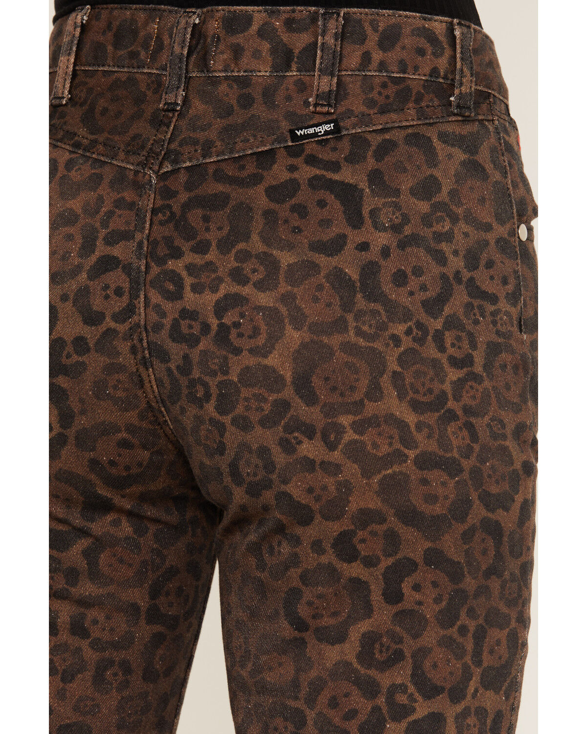 Image #4 - Wrangler X Fender Women's Leopard Print Lace-Up Denim Jeans, Brown, hi-res