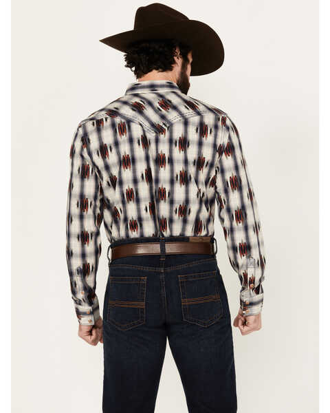 Image #4 - Cody James Men's Zion Sunset Southwestern Plaid Print Long Sleeve Snap Western Shirt , Red, hi-res