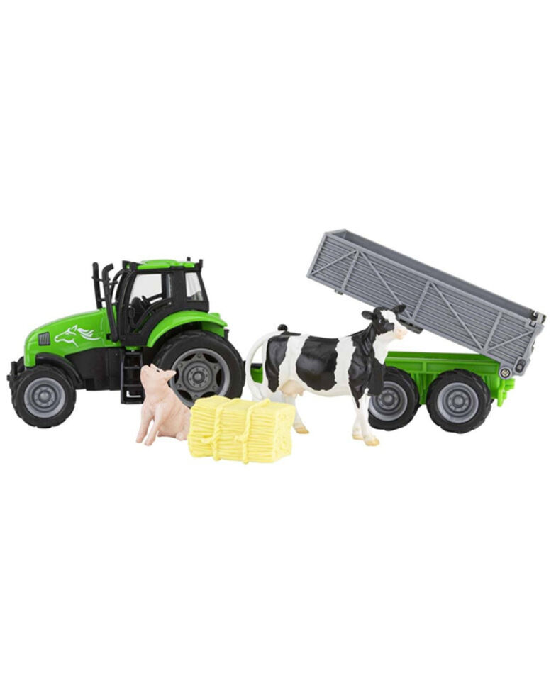 Breyer Boy's Tractor & Tag-a-Long Wagon, No Color, hi-res