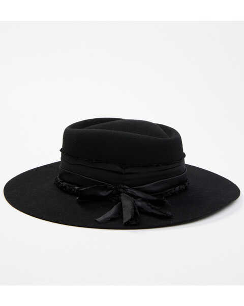 Image #3 - Shyanne Women's Tear Drop Felt Western Fashion Hat, Black, hi-res
