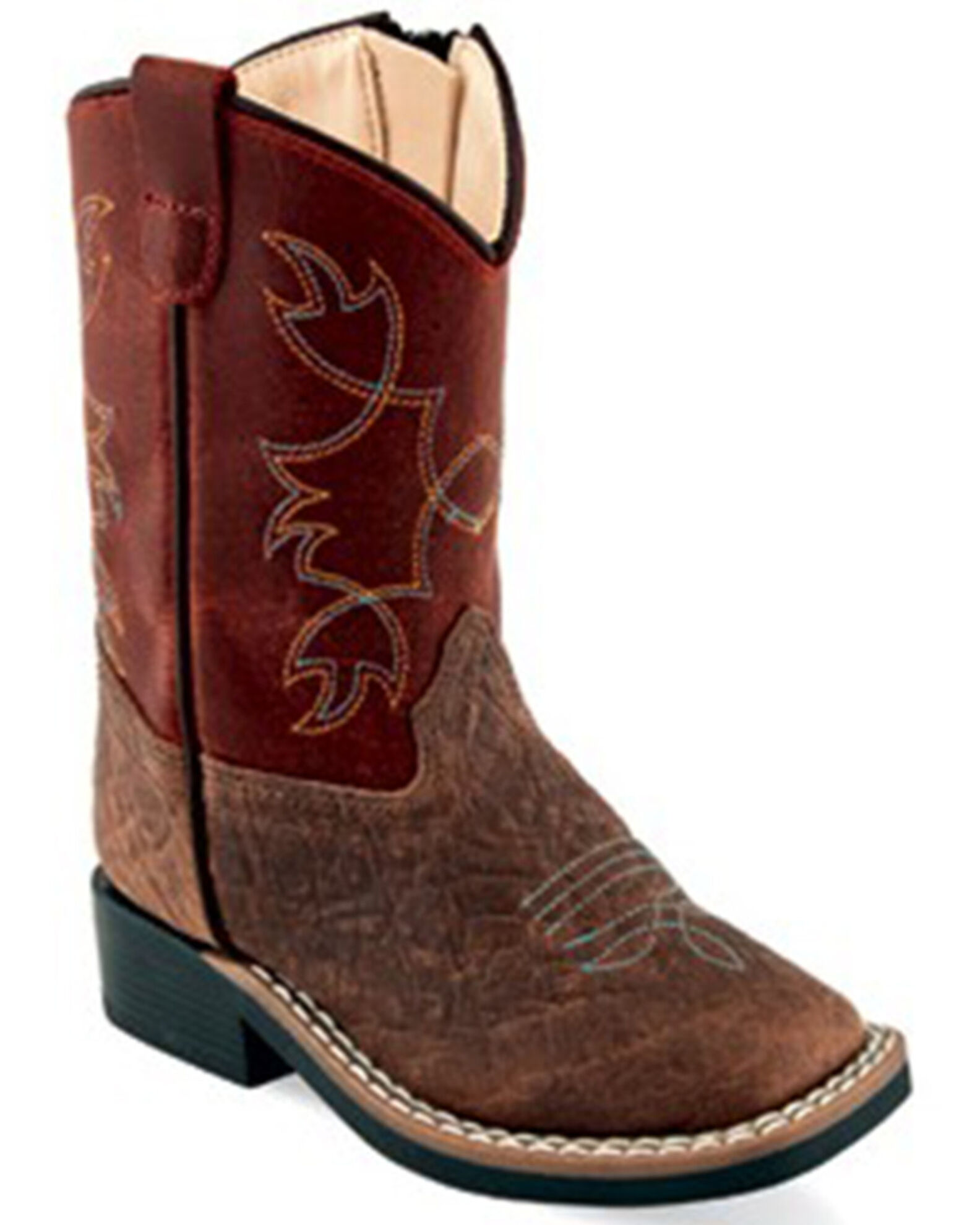 Toddler boy top square toe boots