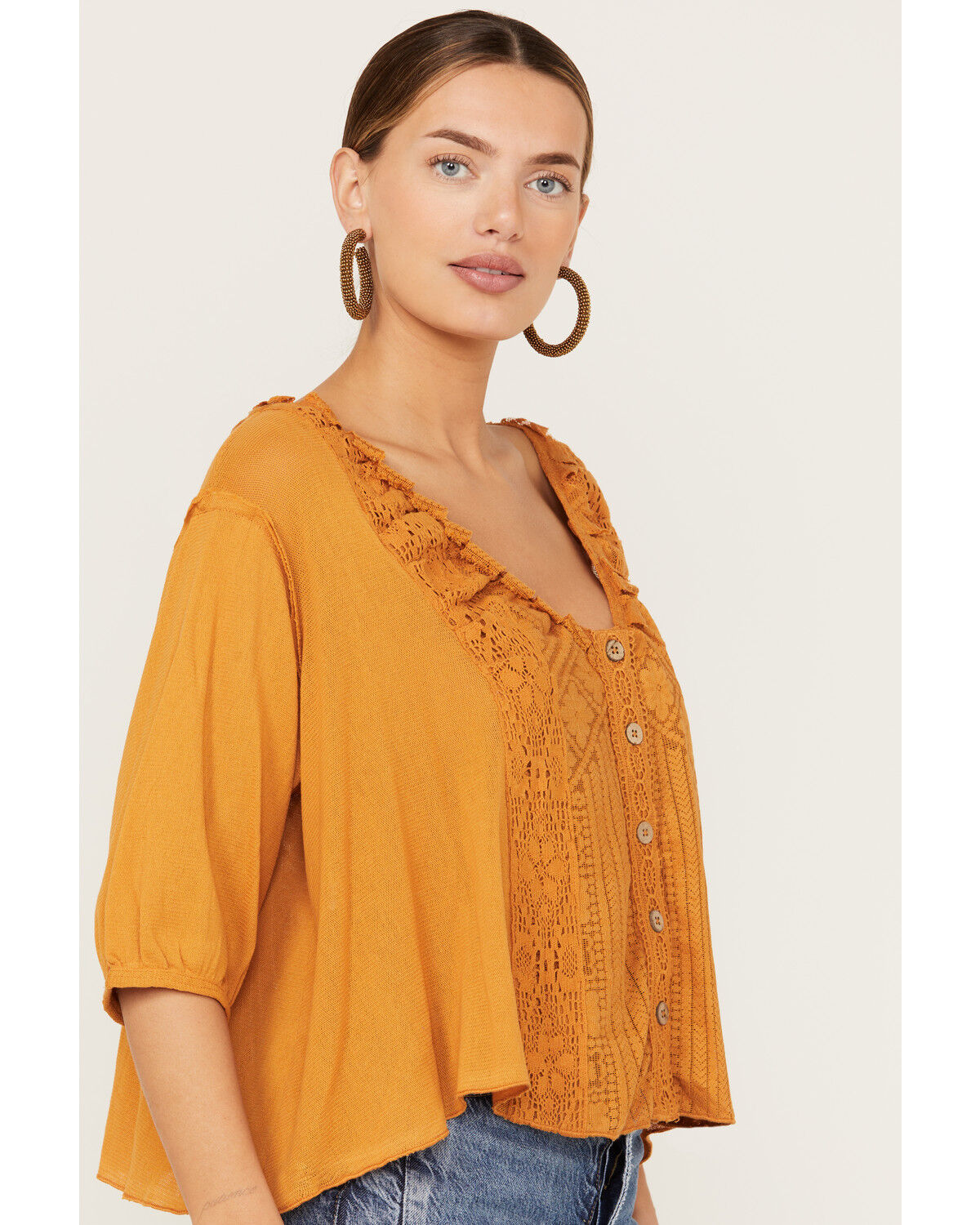 Image #2 - Free People Women's Mae Top, Orange, hi-res