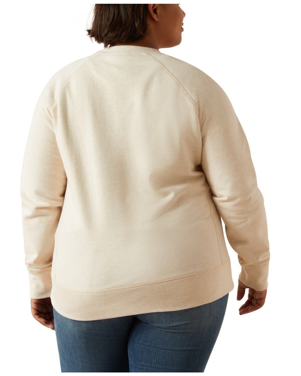 Image #2 - Ariat Women's Rebar Workman Wash Faced Sweatshirt - Plus, Light Pink, hi-res
