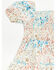 Image #4 - Shyanne Toddler Girls' Floral Print Puff Short Sleeve Midi Dress, Ivory, hi-res