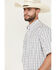 Image #2 - Wrangler Men's Classic Plaid Print Short Sleeve Button-Down Western Shirt, White, hi-res