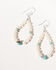 Image #2 - Paige Wallace Women's Pearl Loop Earrings, Silver, hi-res