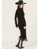 Image #4 - Ariat Women's Alicia Long Sleeve Fringe Sweater Midi Dress, Black, hi-res