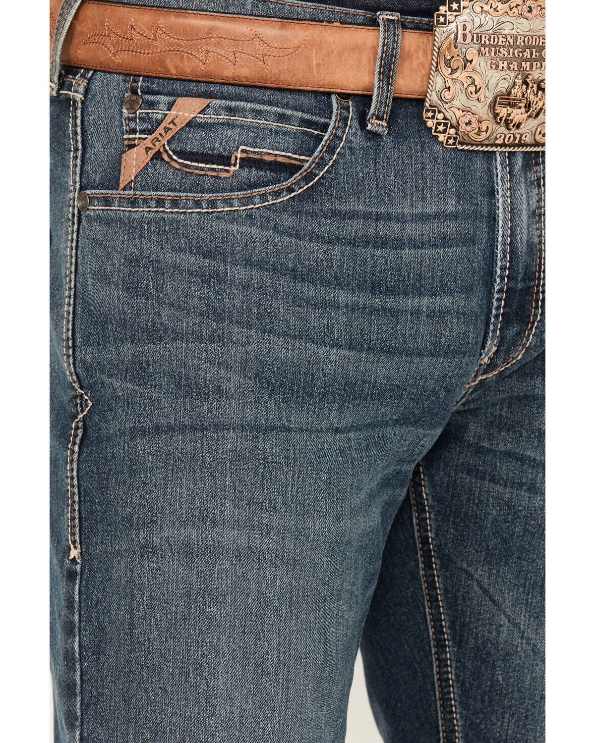 Image #2 - Ariat Men's M4 Relaxed Silvano Straight Denim Jeans - Big, , hi-res