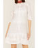 Maia Bergman Women's Vera Eyelet Lace Long Sleeve Dress, White, hi-res