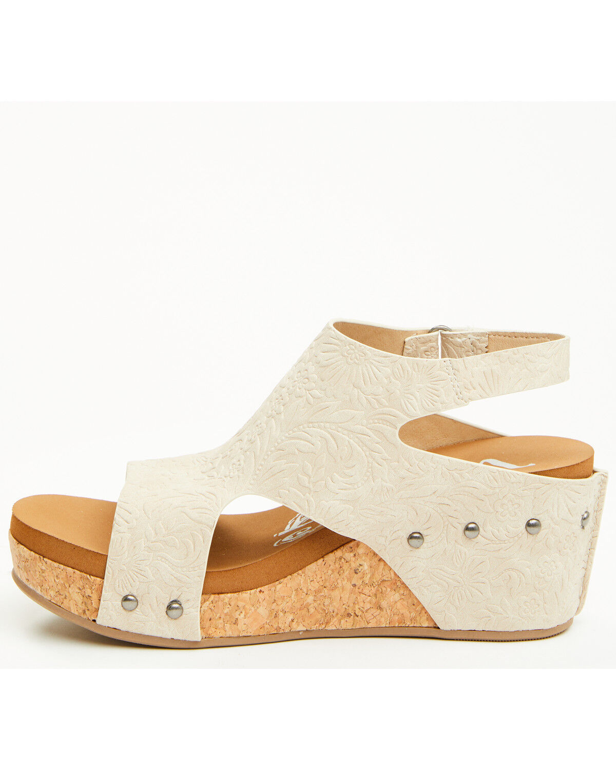 Image #3 - Very G Women's Wally Tooled Sandals, Cream, hi-res