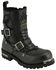 Image #1 - Milwaukee Leather Men's Tactical Buckle Logger Motorcycle Boots Round Toe - Extended Sizes, Black, hi-res