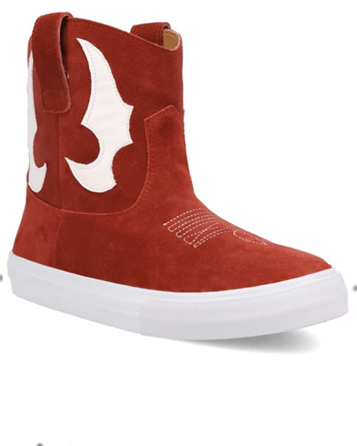 Image #1 - Dingo Women's Ollie Suede Casual Boots - Round Toe, Red, hi-res