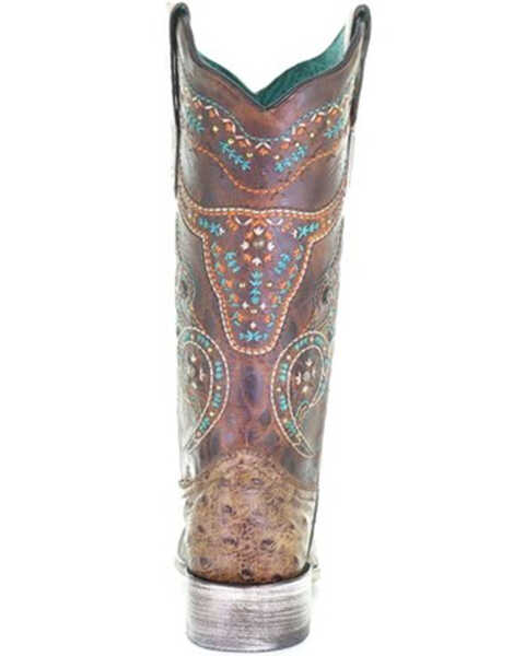 Image #5 - Corral Women's Embroidered Western Boots - Square Toe, Honey, hi-res