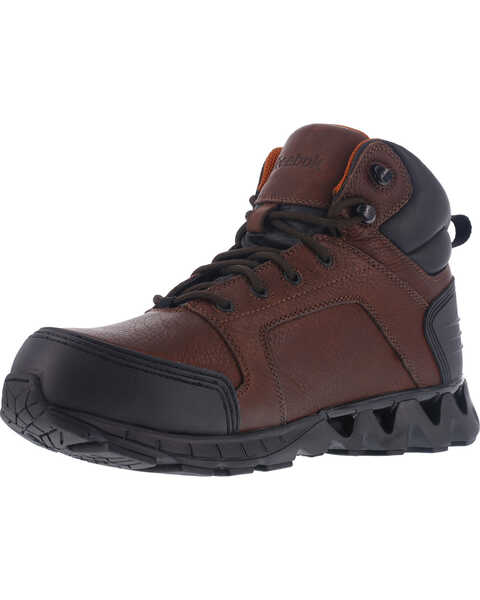 Image #2 - Reebok Men's Athletic 6" Met Guard Hiker Shoes - Carbon Toe, Brown, hi-res