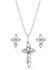 Montana Silversmiths Women's Hold Steady Faith Cross Jewelry Set, Silver, hi-res